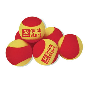 Quick Start 36 Red Felt Balls 24 Count Bucket Balls Oncourt Offcourt
